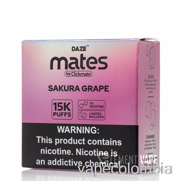 Vape Desechable 7 Vainas Daze Mate Uva Sakura